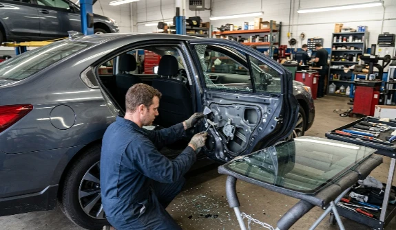 Passenger Side Rear Window Fitting Services UAE