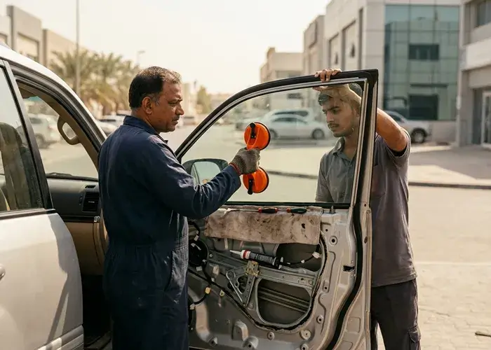 Front Passenger Window Glass Replacement Services In Abu Dhabi