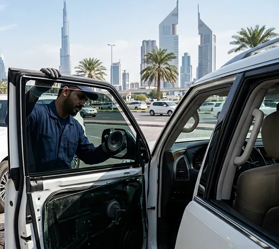 Mobile Front Passenger Window Glass Replacement In Dubai